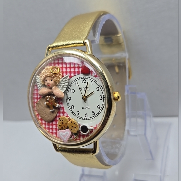 Womens WYL Whimsical Gifts Picnic Cookies Angel Watch Handmade New Battery - Picture 2 of 11
